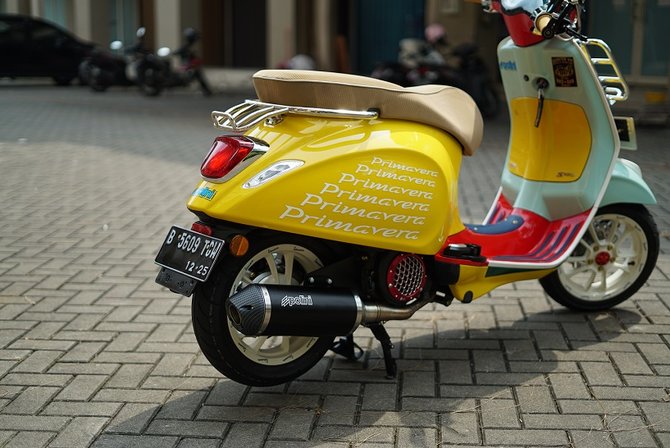 vespa kesayangan awkarin setelah dimofifikasi