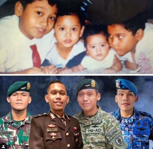 potret 4 kakak adik sama sama jadi perwira tni polri sukses di matra masing masing