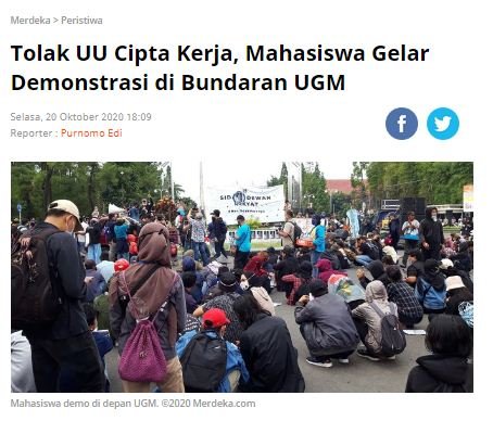 hoaks catut merdekacom soal demo di ugm tentang pemalsuan ijazah jokowi