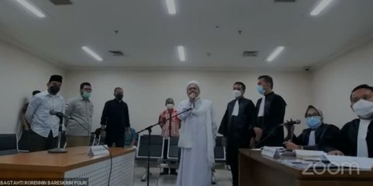 Sidang Eksepsi, Rizieq Tegaskan Pernikahan Putrinya Menerapkan Protokol Kesehatan