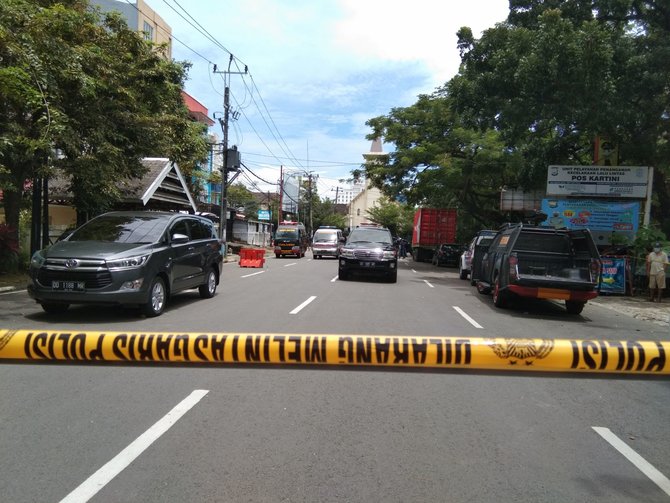 lokasi ledakan di gereja katedral makassar