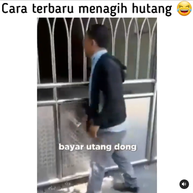 debt collector kreatif tagih utang sambil ngerap
