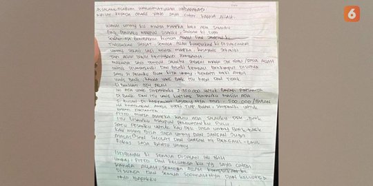 Ini Surat Wasiat Bomber Katedral Makassar untuk Ibu dan Adiknya