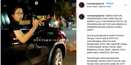 Pengemudi Fortuner Viral Beraksi Koboi di Duren Sawit Menyerahkan Diri