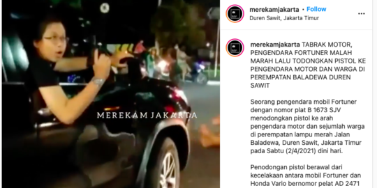 Pengendara Fortuner Koboi Duren Sawit Tinggal di Patal Senayan Jaksel