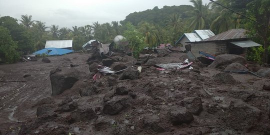 Banjir Bandang Flores Timur Sebabkan 5 Warga Tewas, Puluhan Rumah Tertimbun Lumpur