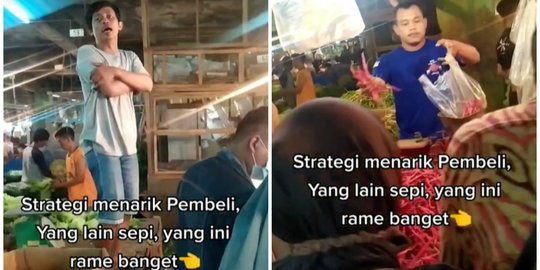 Cara Unik Pedagang Pasar Cikema Bogor Tarik Pelanggan, Lakukan Hal Ini Sampai Viral