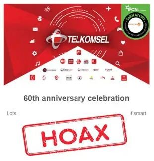 cek fakta hoaks telkomsel bagikan seribu jam tangan rayakan ulang tahun ke 60