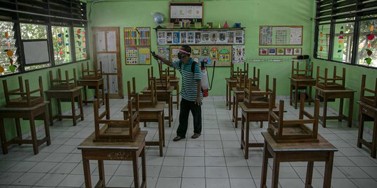 Persiapan Uji Coba Sekolah Tatap Muka di SDN Kenari 08