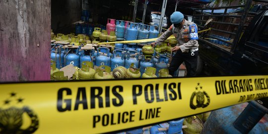 Polisi Gerebek Tempat Pengoplosan Gas Subsidi yang Merugikan Negara