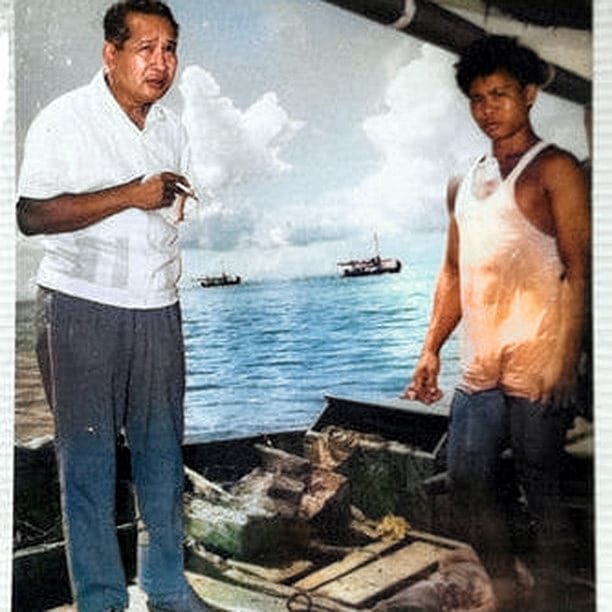 potret lawas presiden soeharto dengan nelayan