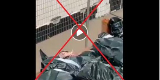 CEK FAKTA: Tumpukan Kantong Plastik Bukan Jenazah Covid, Hanya Properti Video Klip