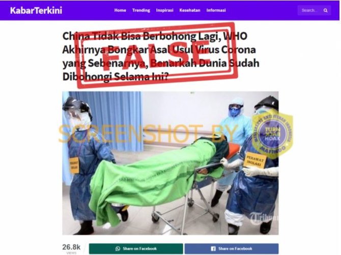 artikel yang sebut who ungkap asal usul corona