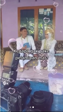 pengantin tak gunakan pelaminan