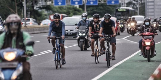 Jalur Permanen Sepeda di Jakarta Molor Karena Pemindahan Lajur Transjakarta
