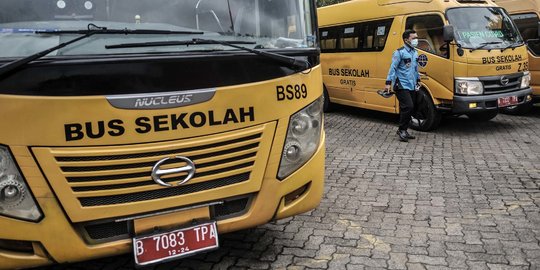 Rute Bus Sekolah Saat Uji Coba Pembelajaran Tatap Muka di Jakarta