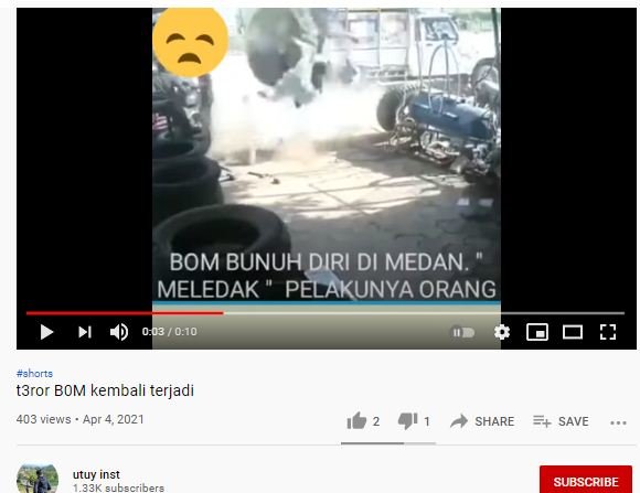 tidak benar video bom bunuh diri di medan