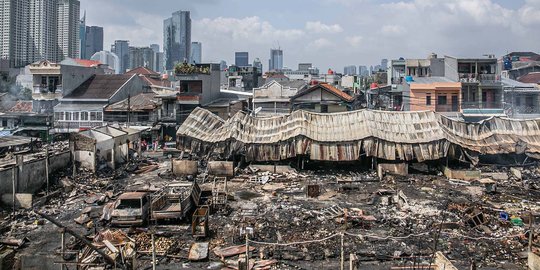 Kondisi Pasar Kambing Tanah Abang Ludes Terbakar