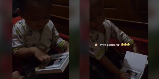 Viral Video Balita Panggil-Panggil Ayah di Buku Yasin Lalu Minta Gendong, Bikin Sedih