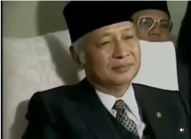 soeharto bincang dengan presiden usa ronald reagen