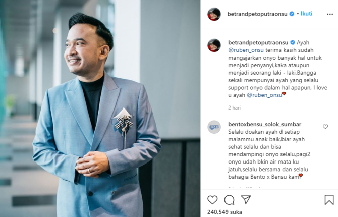 betrand sampaikan terimakasih