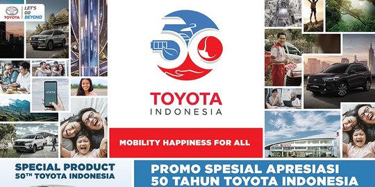 Simak Beragam Promo Menarik dari Perayaan 50 Tahun Toyota di Indonesia