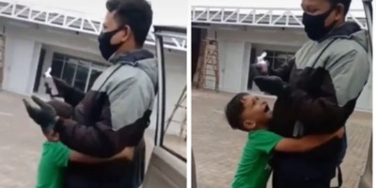 Momen Haru Pertemuan Anak dan Ayah Usai Berpisah 10 Bulan, Ini Videonya