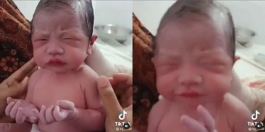 Viral Video Bayi Baru Lahir Seperti Tengah Berdoa, Bikin Takjub