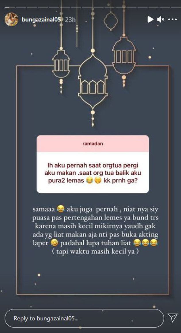 pernah diisukan pindah agama bunga zainal ceritakan pengalaman puasa ketika kecil