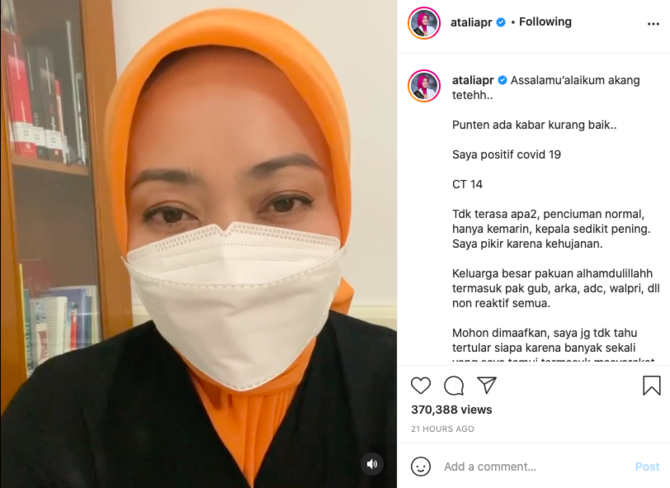 istri dinyatakan positif covid 19 ridwan kamil lakukan ini sampai bikin terharu