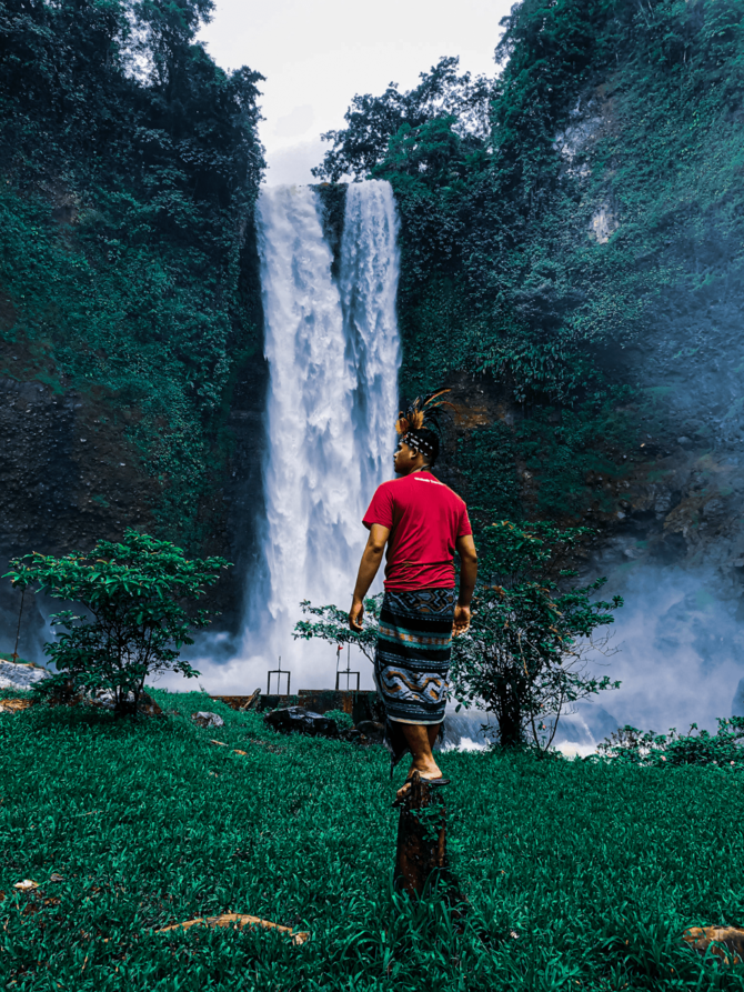 panorama curug sanghyang taraje di garut