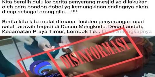 CEK FAKTA: Kasus Penyerangan Usai Tarawih di Lombok, Bukan Masjid yang Diserang