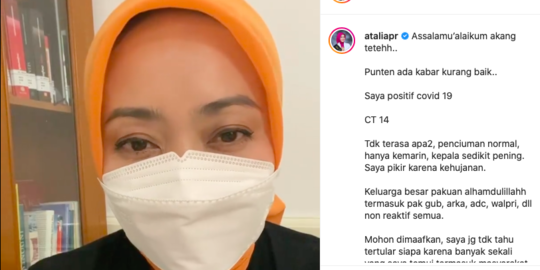 Kondisi Istri Ridwan Kamil Belum Membaik, Indra Penciuman Hilang akibat Covid-19