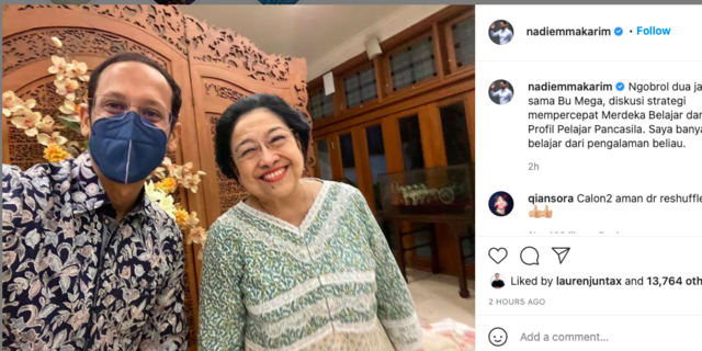 Diskusi Dua Jam Ini Yang Dibahas Megawati Dan Nadiem Makarim Merdeka Com