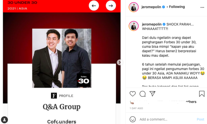 tak hanya maudy ayunda ini daftar orang indonesia yang masuk forbes 30 under 30 asia