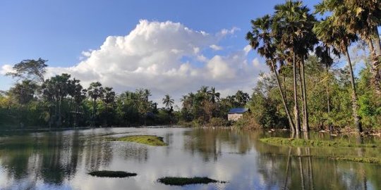 Bekas Arena Grasstrack di Kupang Berubah Jadi Danau Pascabadai Seroja