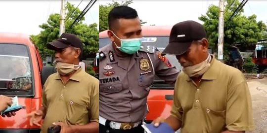 Kelakuan Polisi Baik, Lihat yang Dilakukannya Sampai Buat Sopir Angkot Menangis