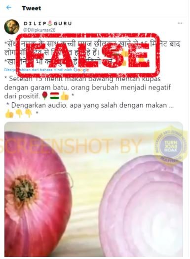 hoaks makan bawang merah bisa menyembuhkan covid 19