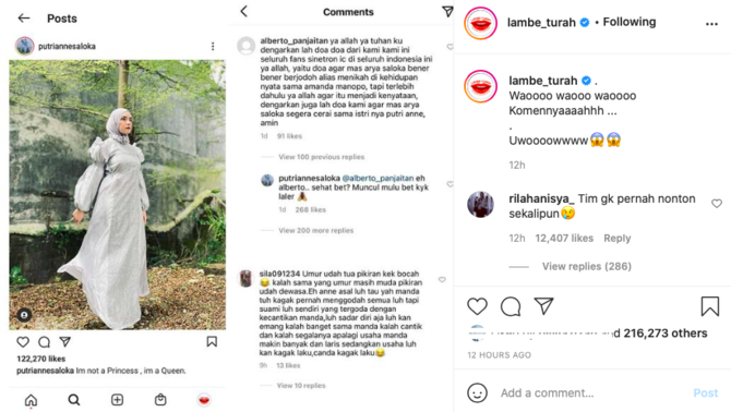 didoakan netizen cerai dari arya saloka begini reaksi putri anne