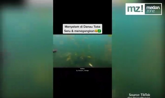 menegangkan aksi berani pria menyelam di danau toba ini curi perhatian