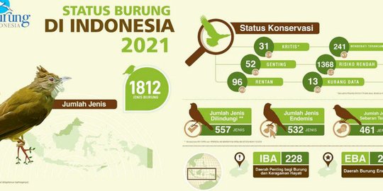 179 Jenis Burung di Indonesia Terancam Punah