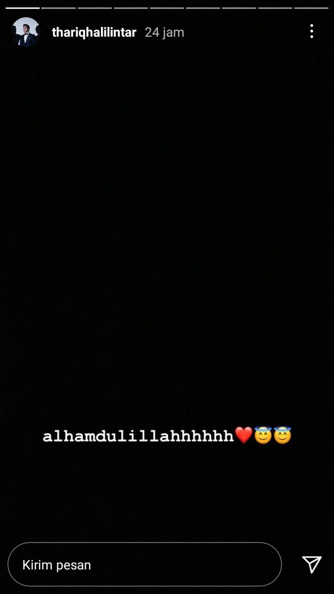 thariq halilintar negatif covid