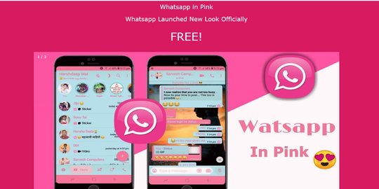CEK FAKTA: Hati-Hati WhatsApp Berwarna Merah Muda, Aplikasi Pembobol Data