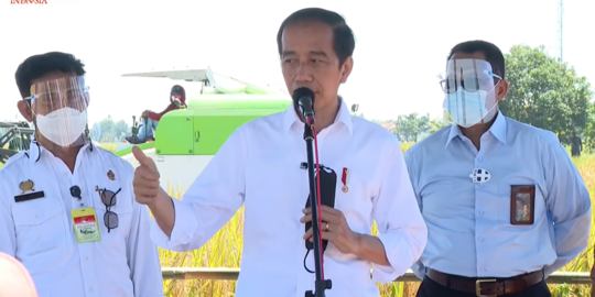 Berkunjung ke Lokasi Panen di Malang, Jokowi Ingin Pastikan Produksi Padi Mencukupi