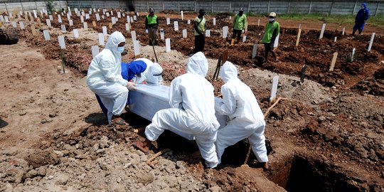 Intensitas Pemakaman Korban Covid-19 Alami Penurunan di TPU Rorotan