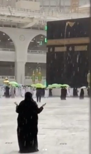 makkah hujan es hari ini 10
