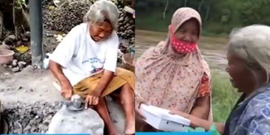 Kisah Nenek Tunanetra Kerja Jadi Pemecah Batu, Tetap Berbagi Meski Penghasilan Minim