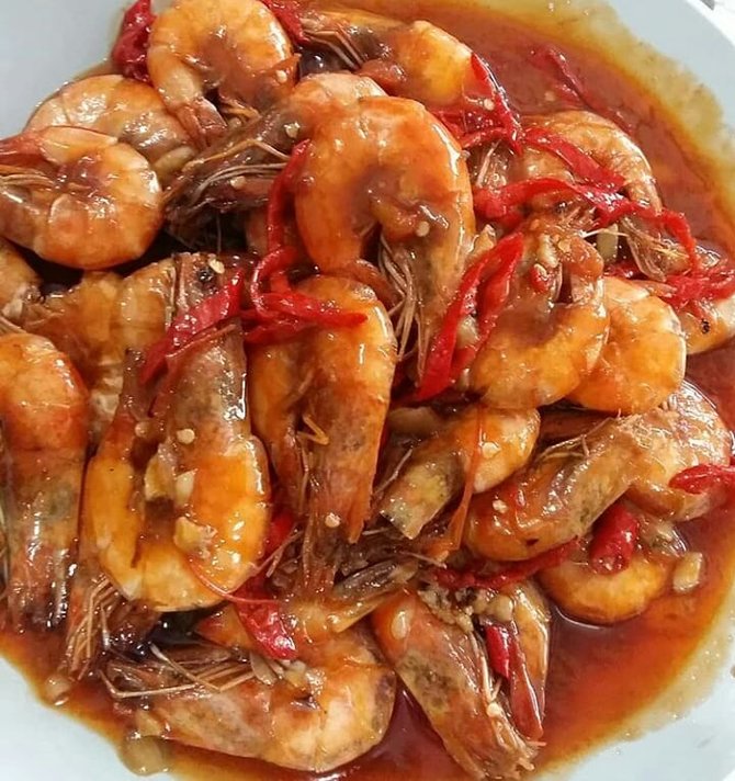 udang pedas manis