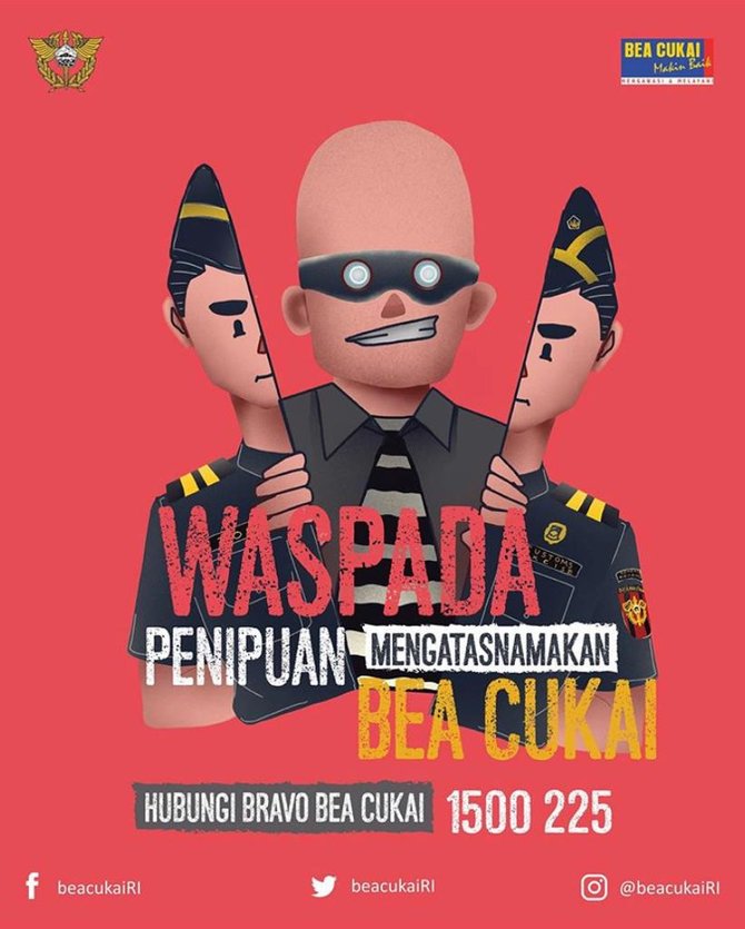 modus penipuan atas nama bea cukai