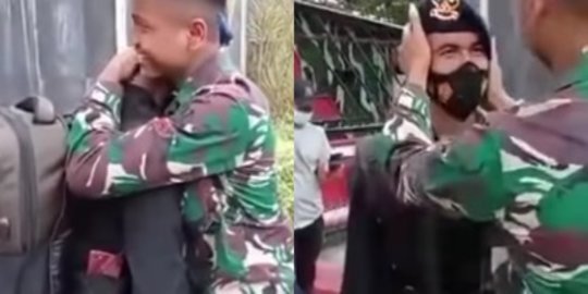 Saking Bangganya, Kakak TNI Tampar Adik karena Jadi Brimob